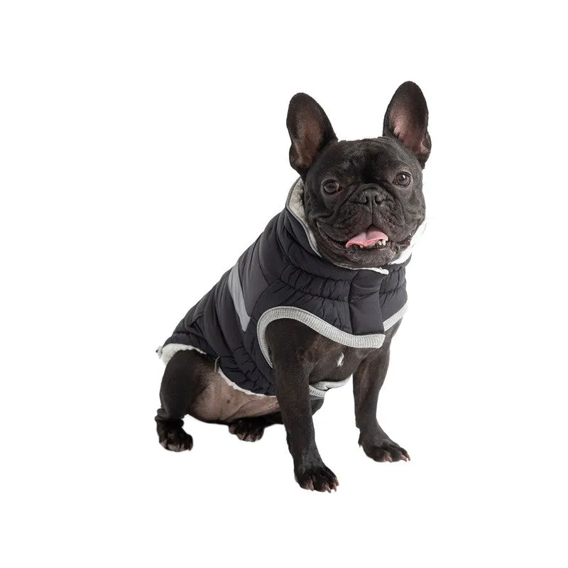 Alpine Puffer - Black Stylish Warm Jacket for Dogs