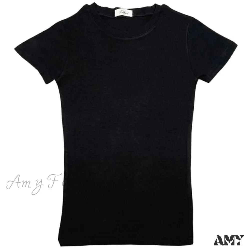 Amy Fashion - Simple Fashion Girls Tops Tee