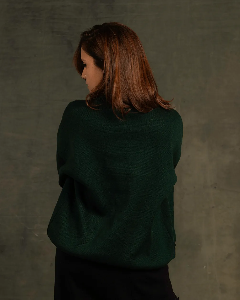 Antique Green Drop Shoulder Cardigan