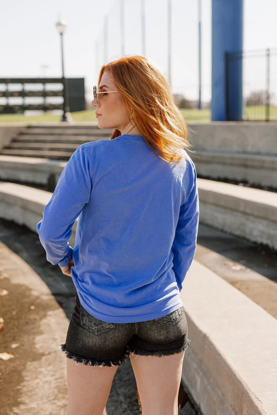 BALL FIELD VIBES VINTAGE WASH LONG SLEEVE TEE