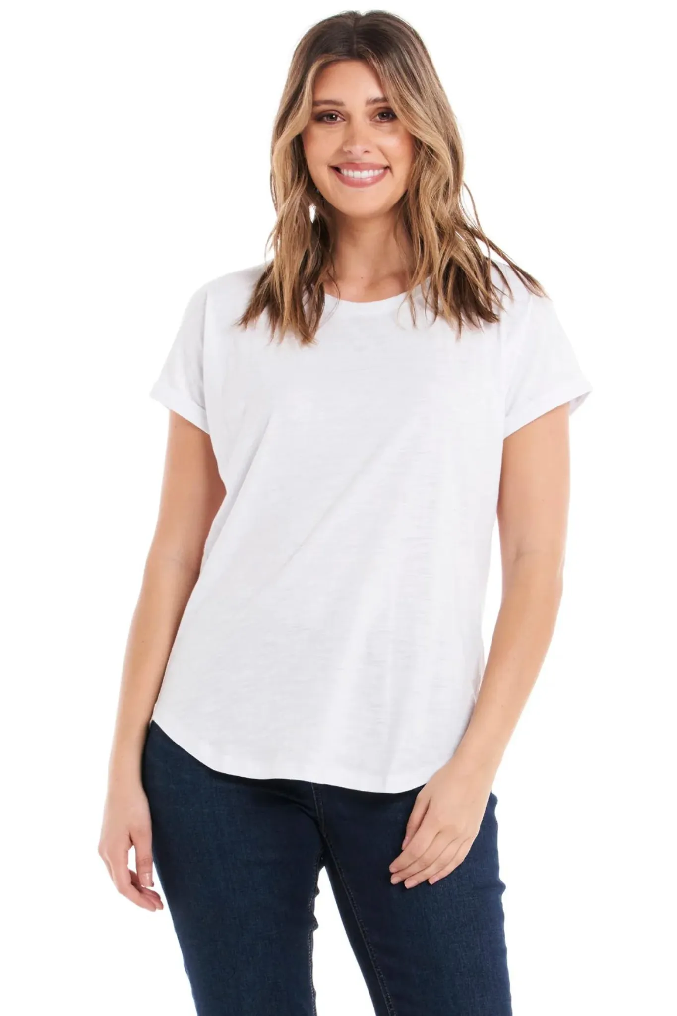 Betty Basics Hailey Short Sleeve Tee - White