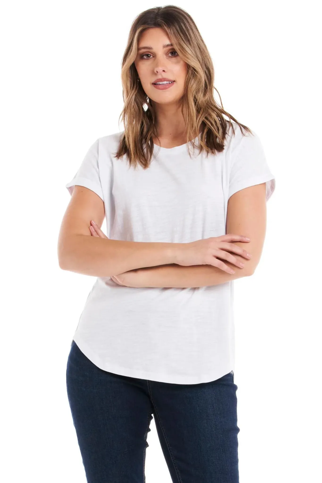 Betty Basics Hailey Short Sleeve Tee - White