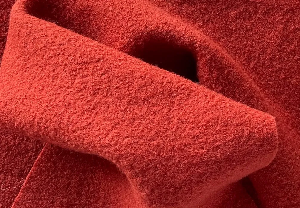 Bright Smoked Paprika Boiled Wool Coating (Made in Germany)