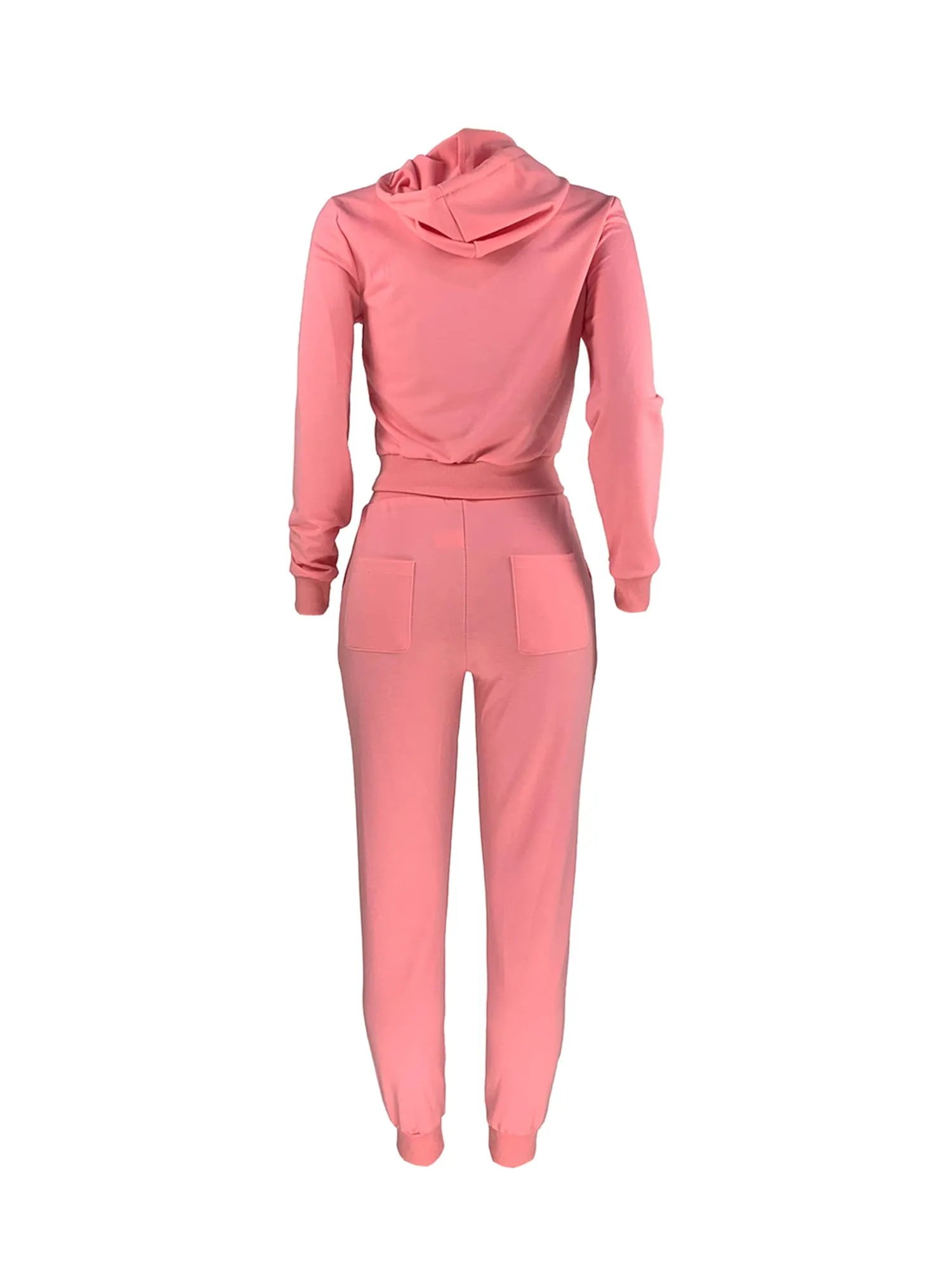 Casual Long Sleeve  Color Jogger Set