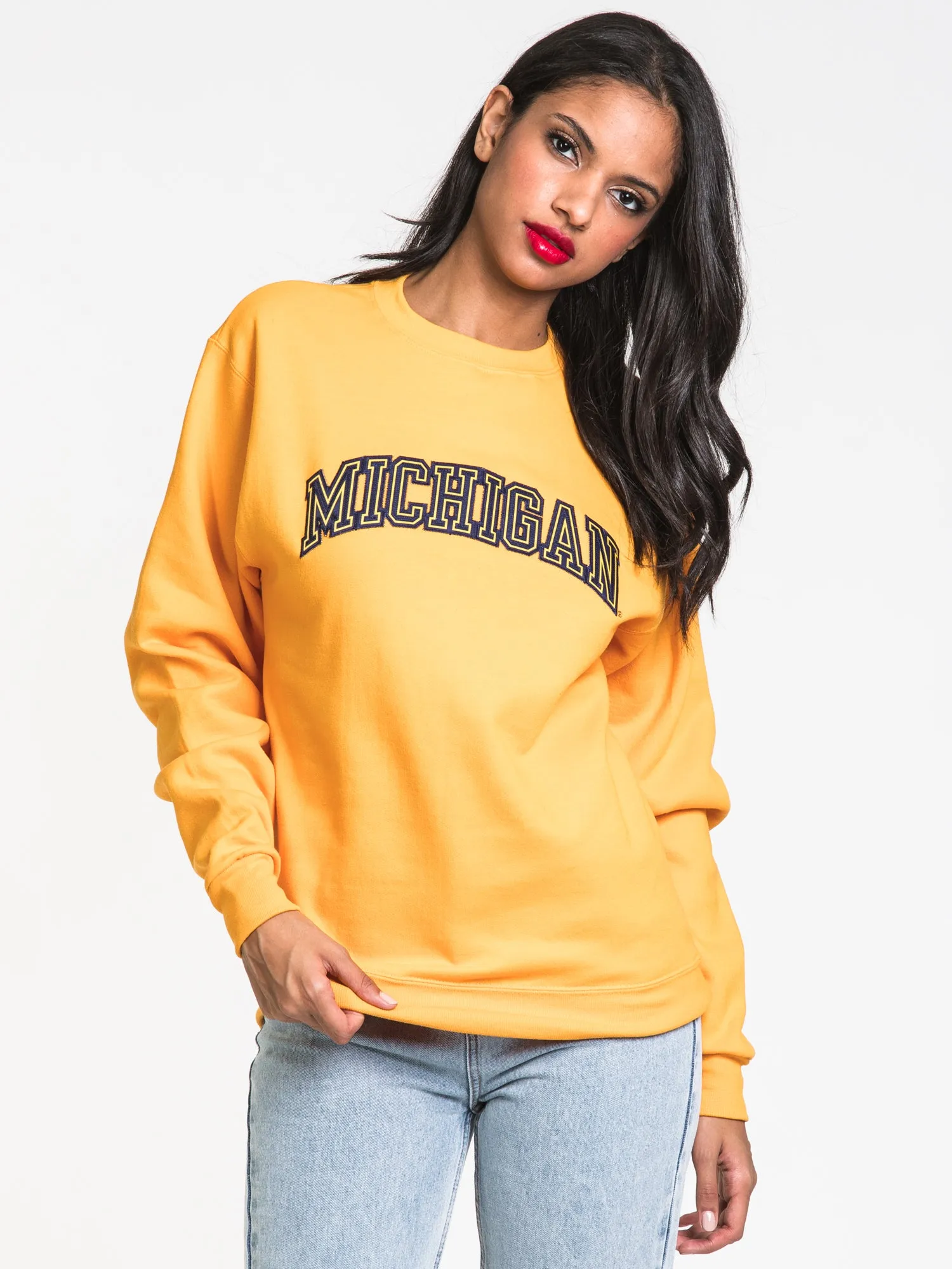 CHAMPION ECO POWERBLEND MICHIGAN CREWNECK SWEATER  - CLEARANCE