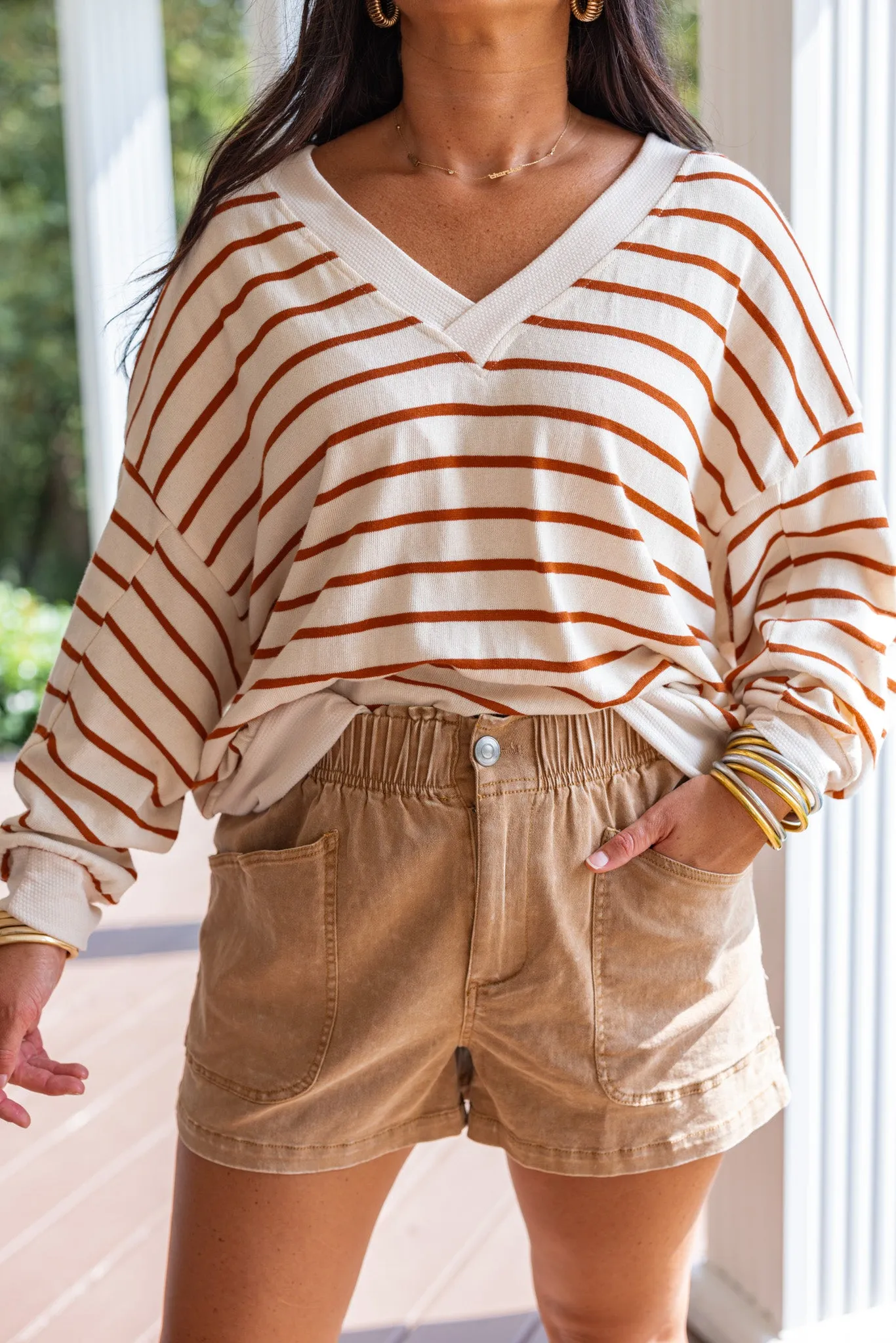 Comfy Times Caramel Twill Shorts