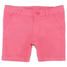 Coral Gabardine Shorts