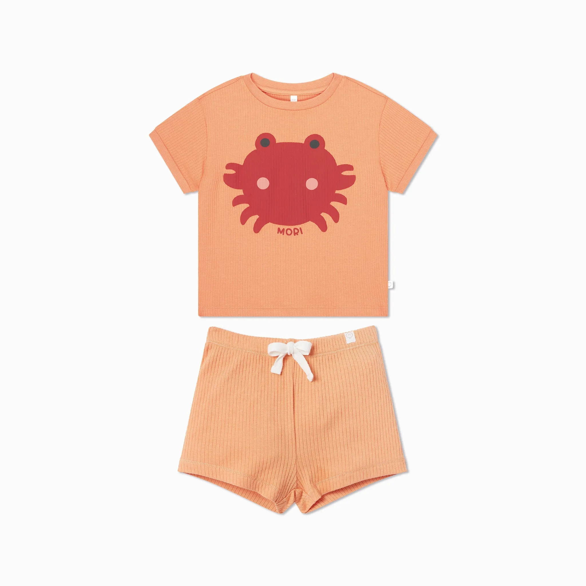 Crab Ribbed Tee & Short Outfit