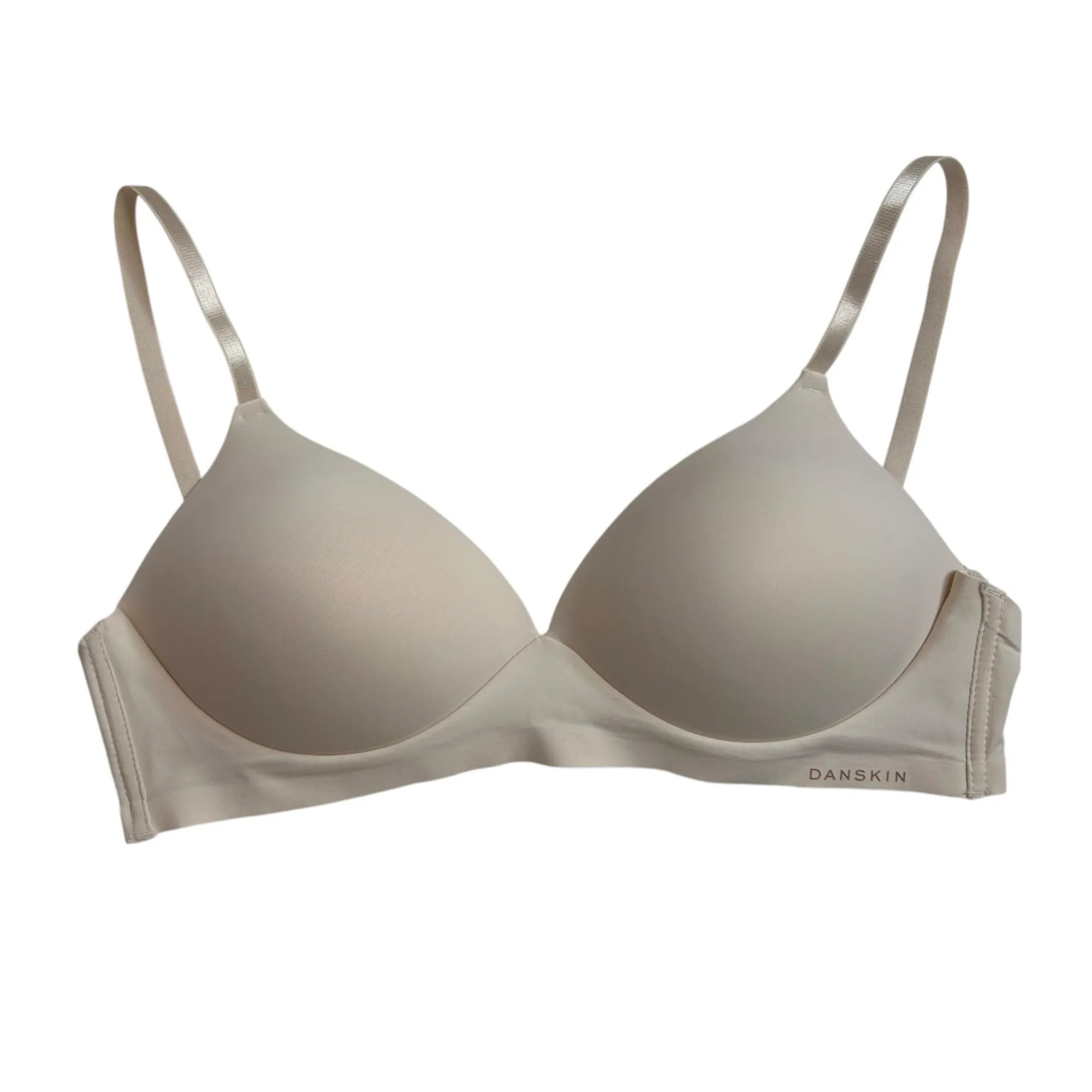 Danskin Lightly Lined Wire-Free Bra Ivory, Women's Size 36C