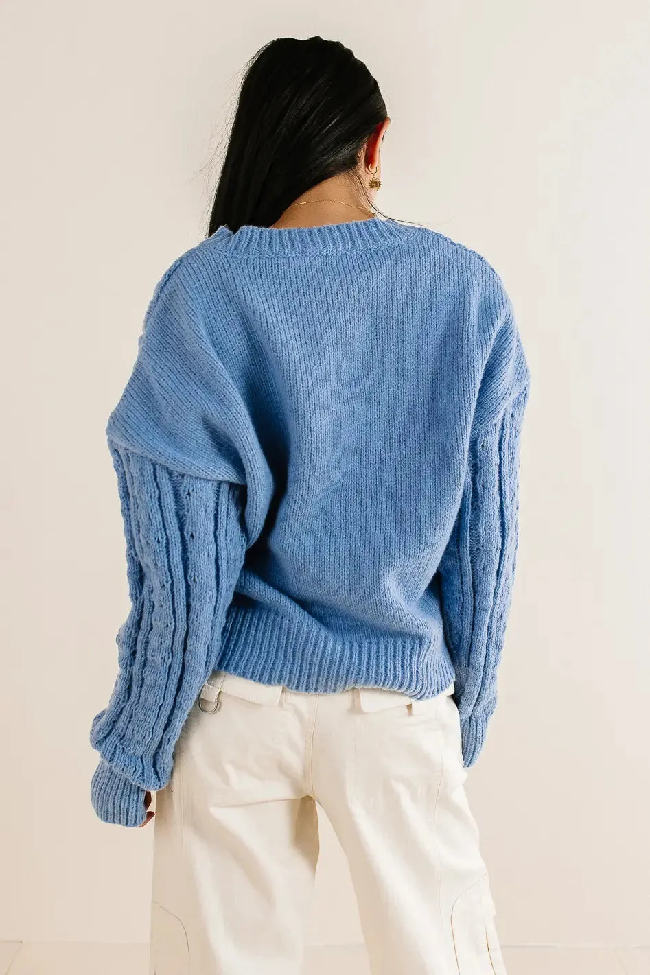 Emilia Knit Sweater in Blue