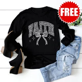 Faith Lace Long Sleeve - Black