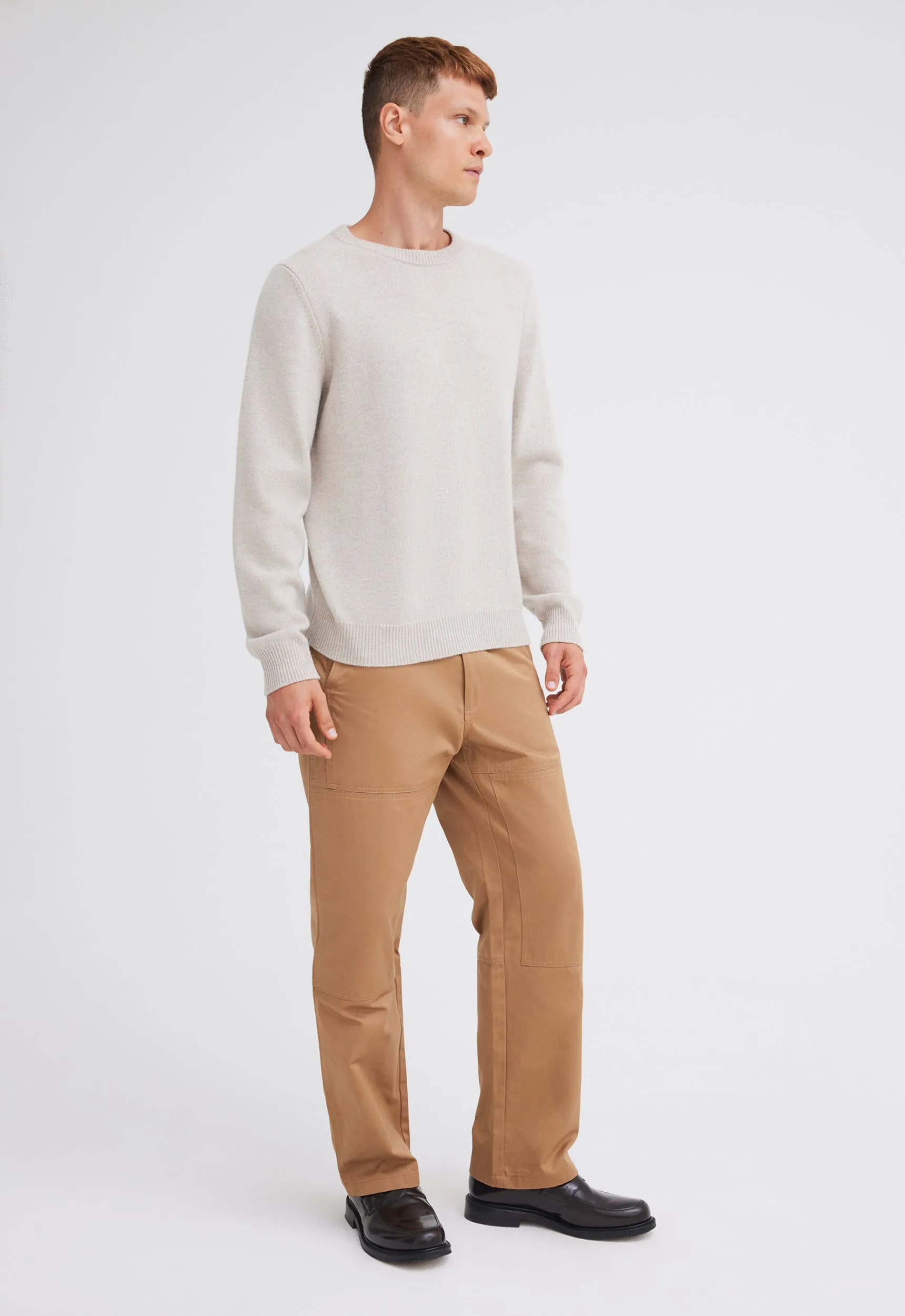 Foley Lambswool Sweater - Flaxen Beige