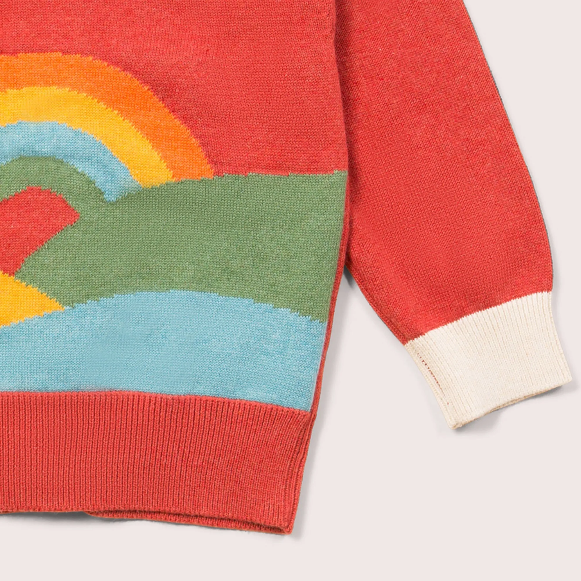 From One To Another Rainbow Design Knitted Cardigan