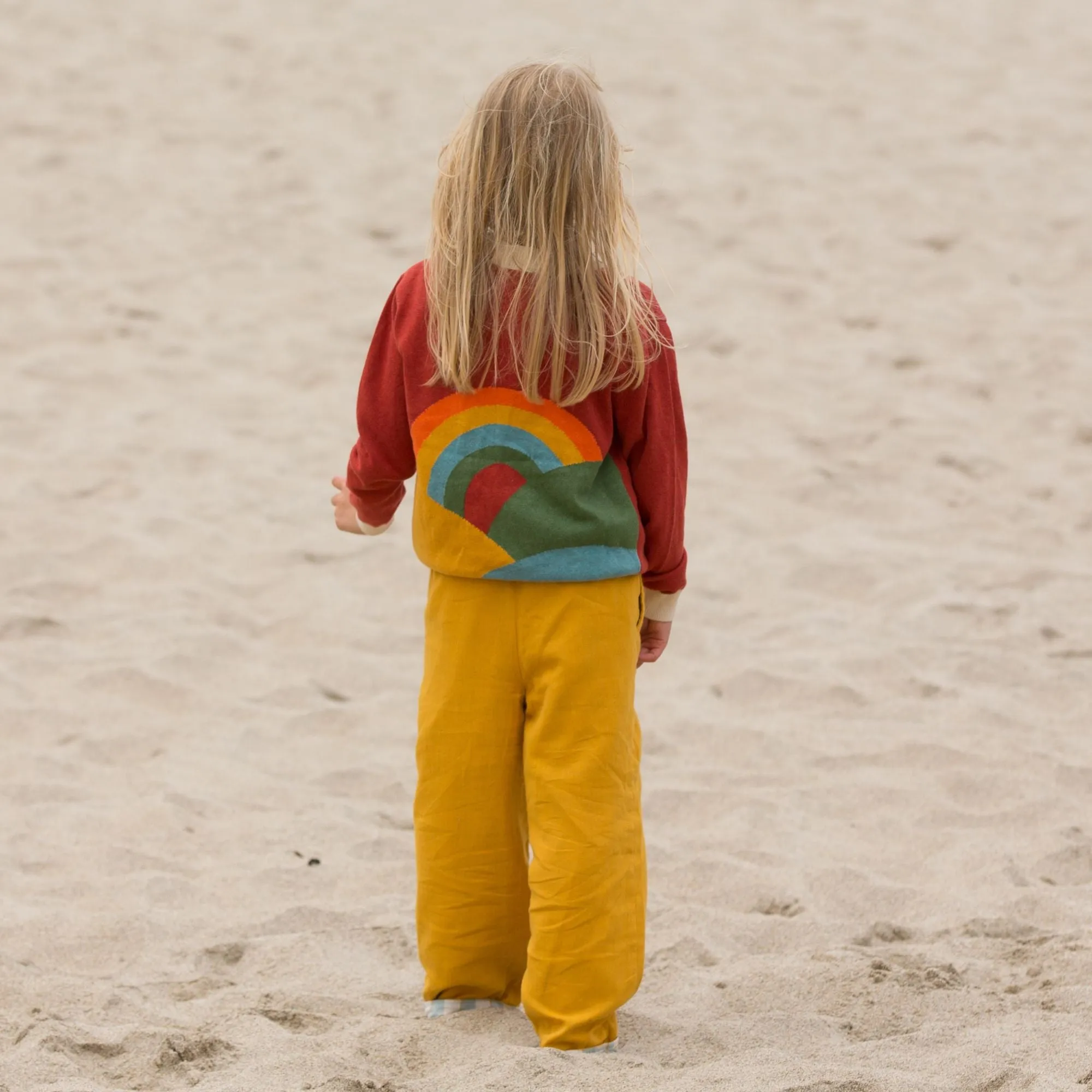 From One To Another Rainbow Design Knitted Cardigan