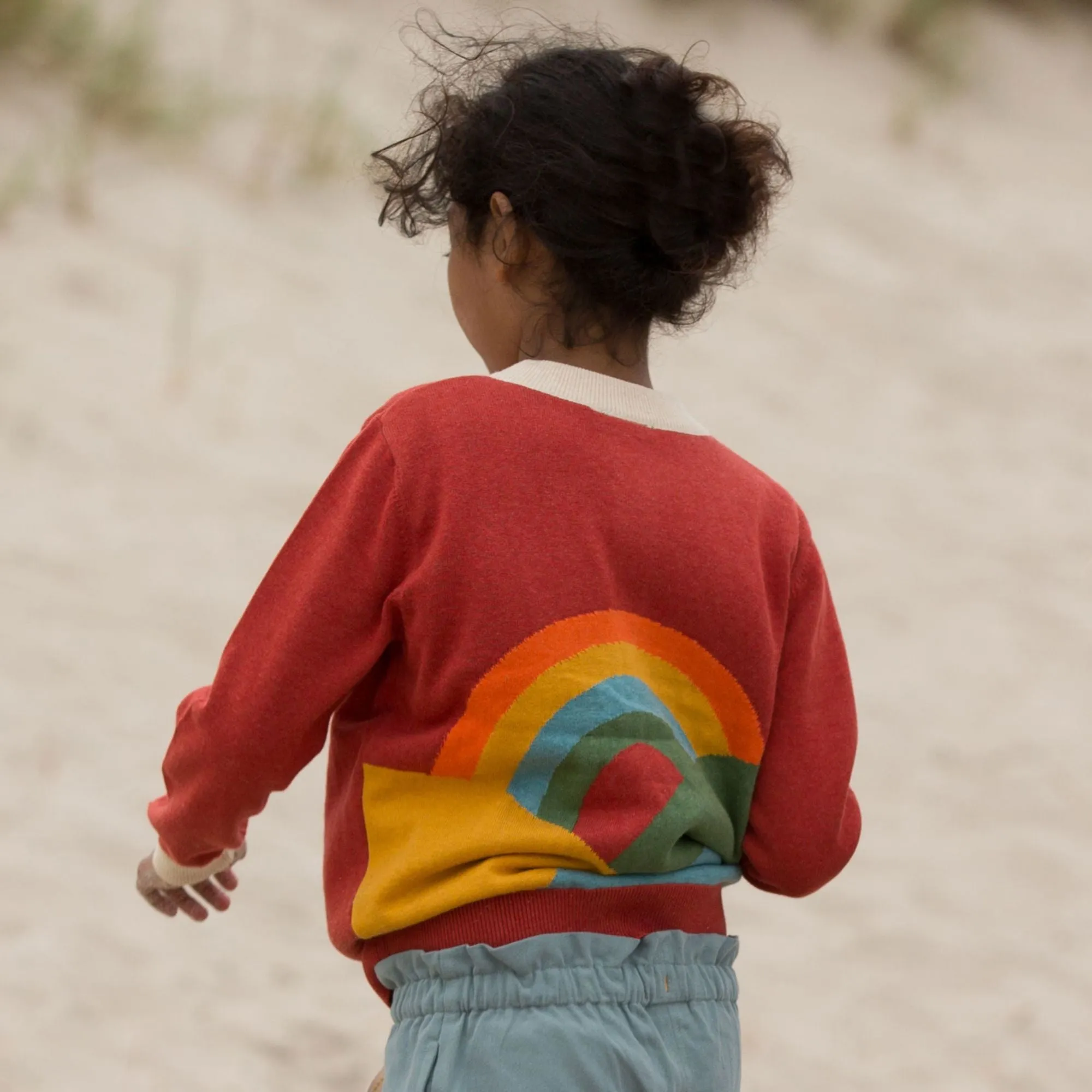 From One To Another Rainbow Design Knitted Cardigan