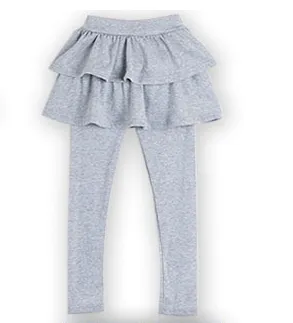 Girls School Uniform Pants Ruffle Skirt Pants Warm Leggings with Skirt