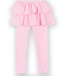 Girls School Uniform Pants Ruffle Skirt Pants Warm Leggings with Skirt