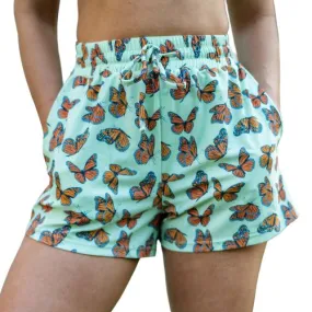 Green Butterfly Comfy Shorts