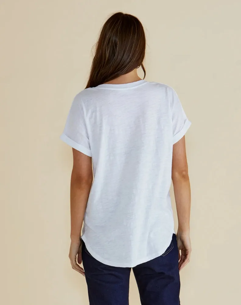 Hailey Short Sleeve Tee - White