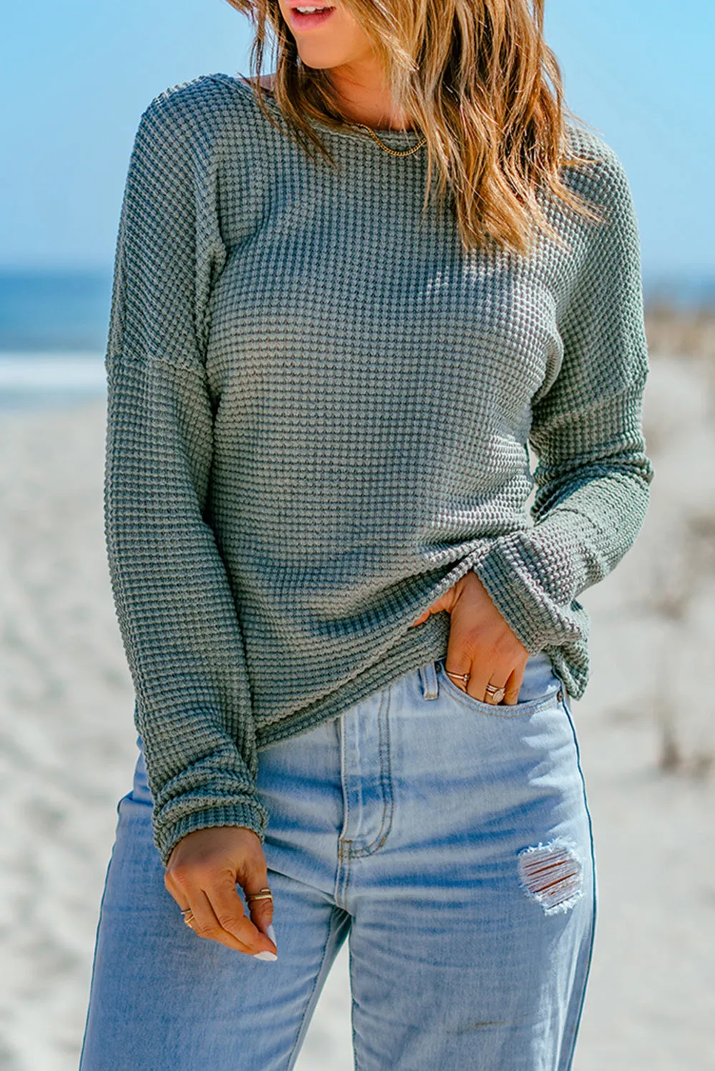 Knit Drop Shoulder Top