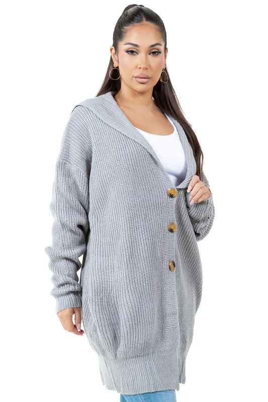 KNITTED COMFY GRAY SWEATER