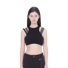 Layered Women Sporty Bra Black