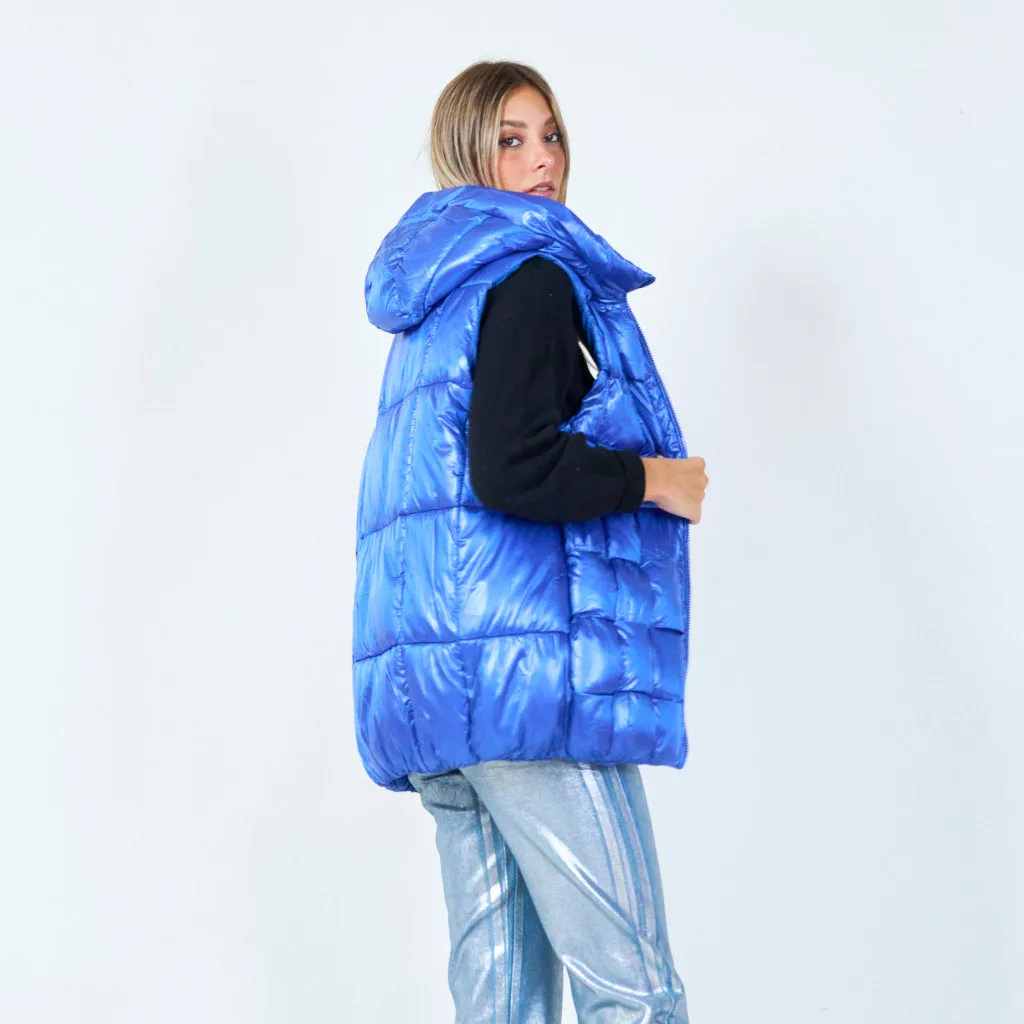 Lightweight puffer vest with high collar wholesale