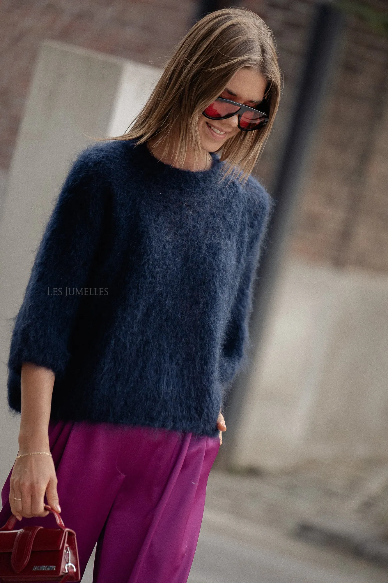 Maira mohair jumper navy