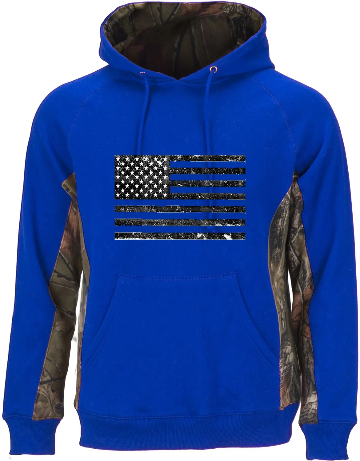 Mens Patriotic Cambrillo Cotton American Flag Hoodie