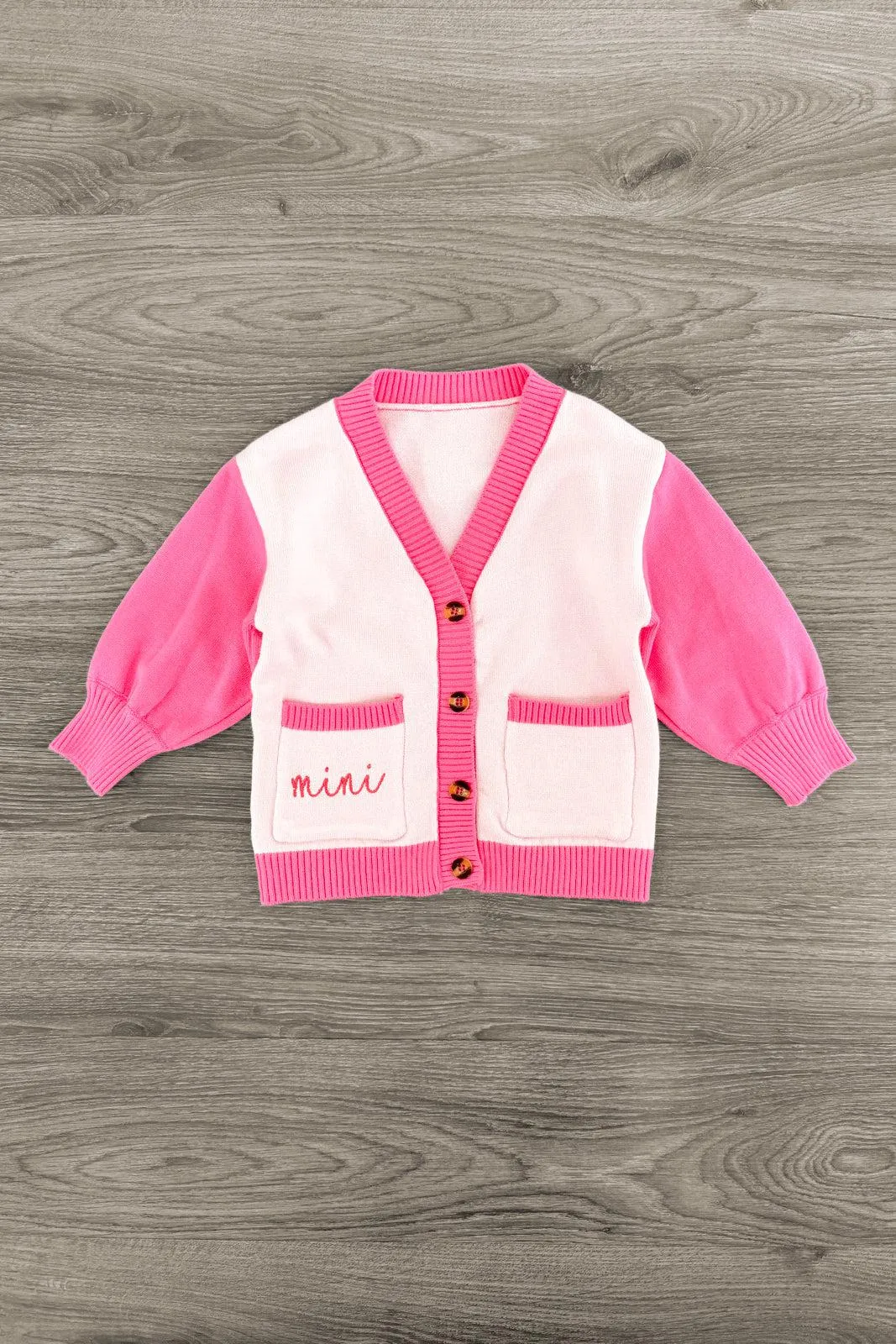 Mom & Me - "Mama & Mini" Pink Sweater Cardigan