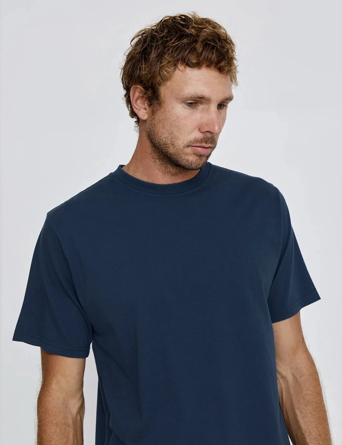 Mr Simple - Heavy Weight Tee Navy