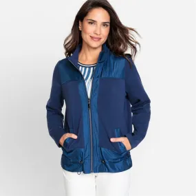 Olsen Jersey jacket with stand-up collar in Cora Fit