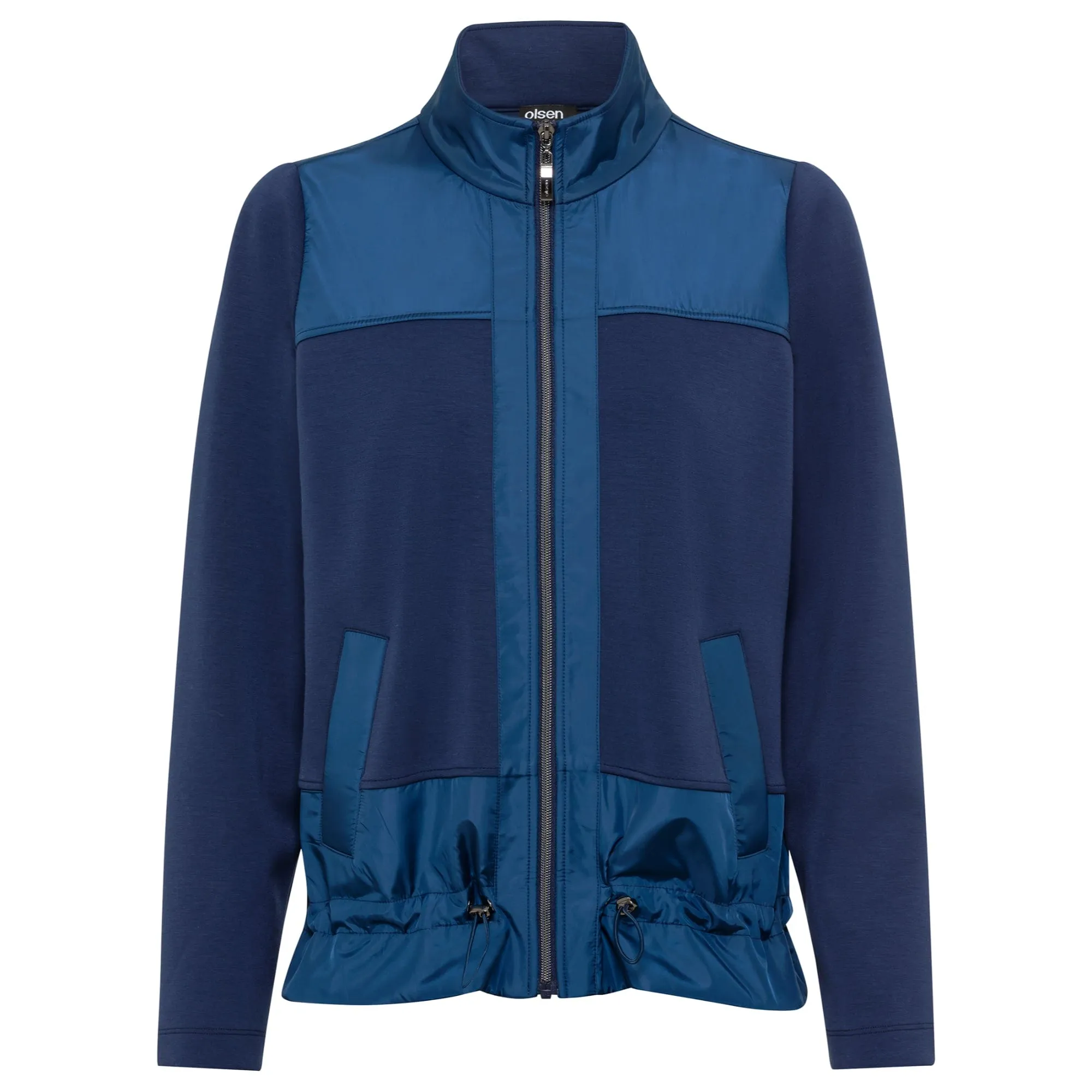 Olsen Jersey jacket with stand-up collar in Cora Fit