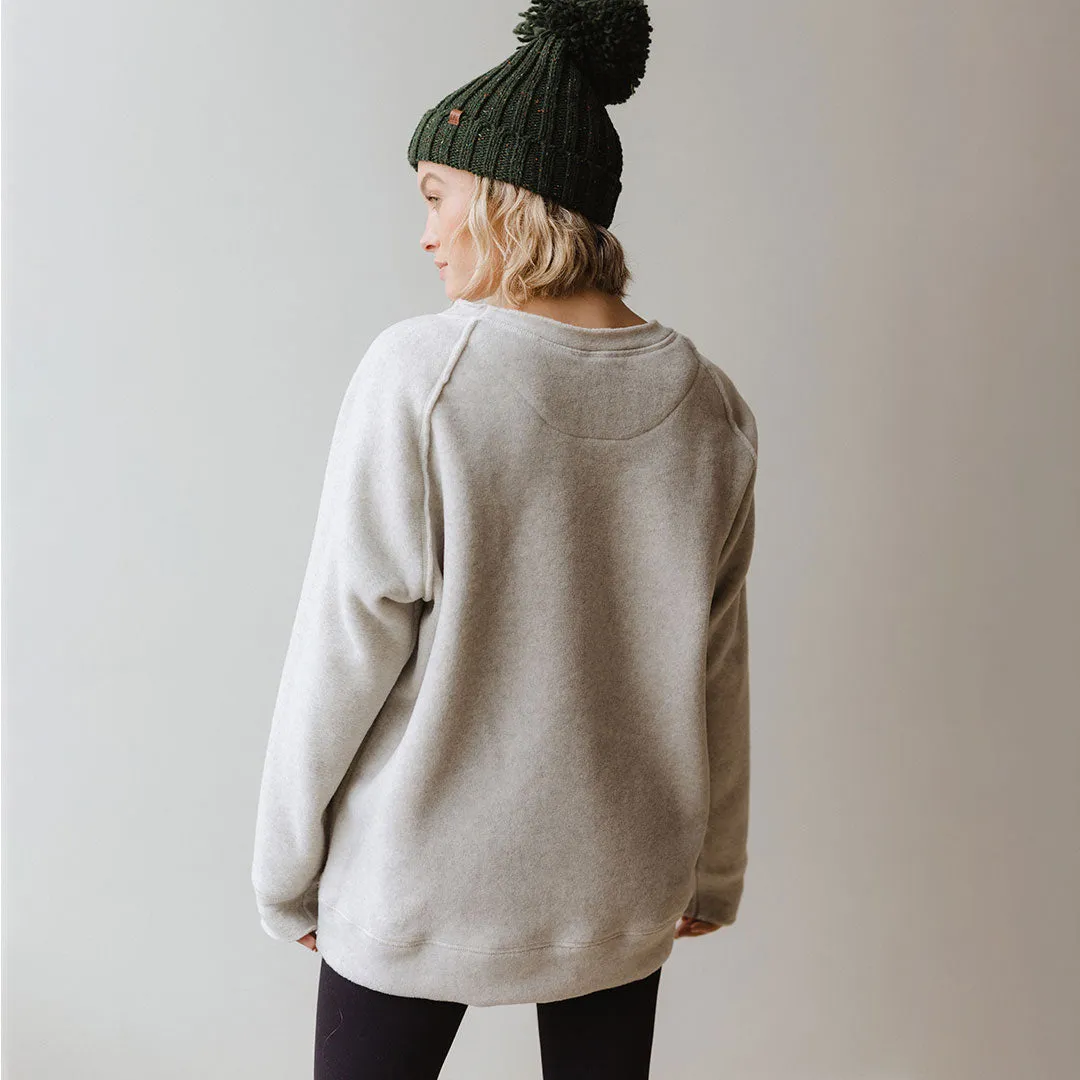 Oversized Pullover, Fleece Birch