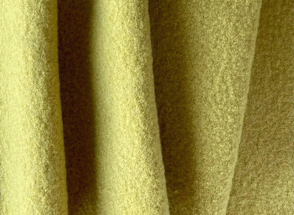 Pale Daffodil Yellow Boiled Wool Coating (Made in Germany)