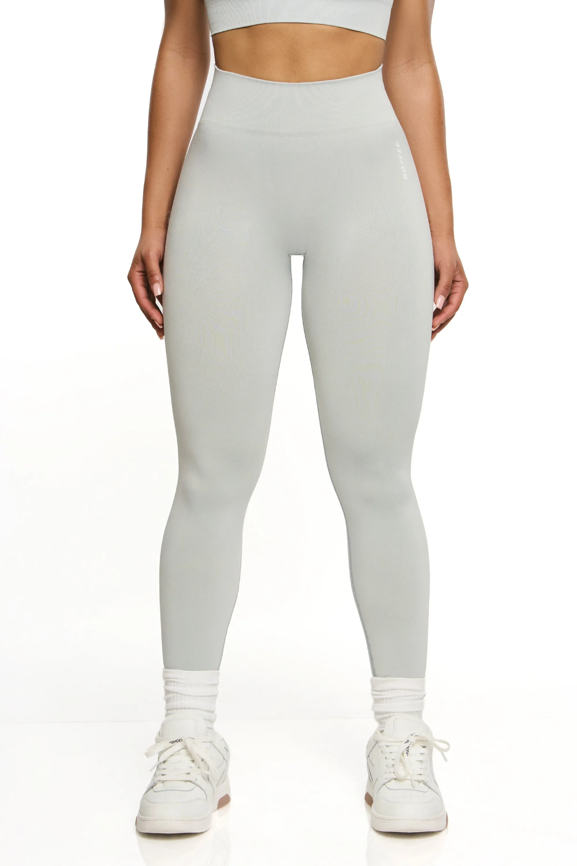 Petite High Waist Seamless Leggings in Grey