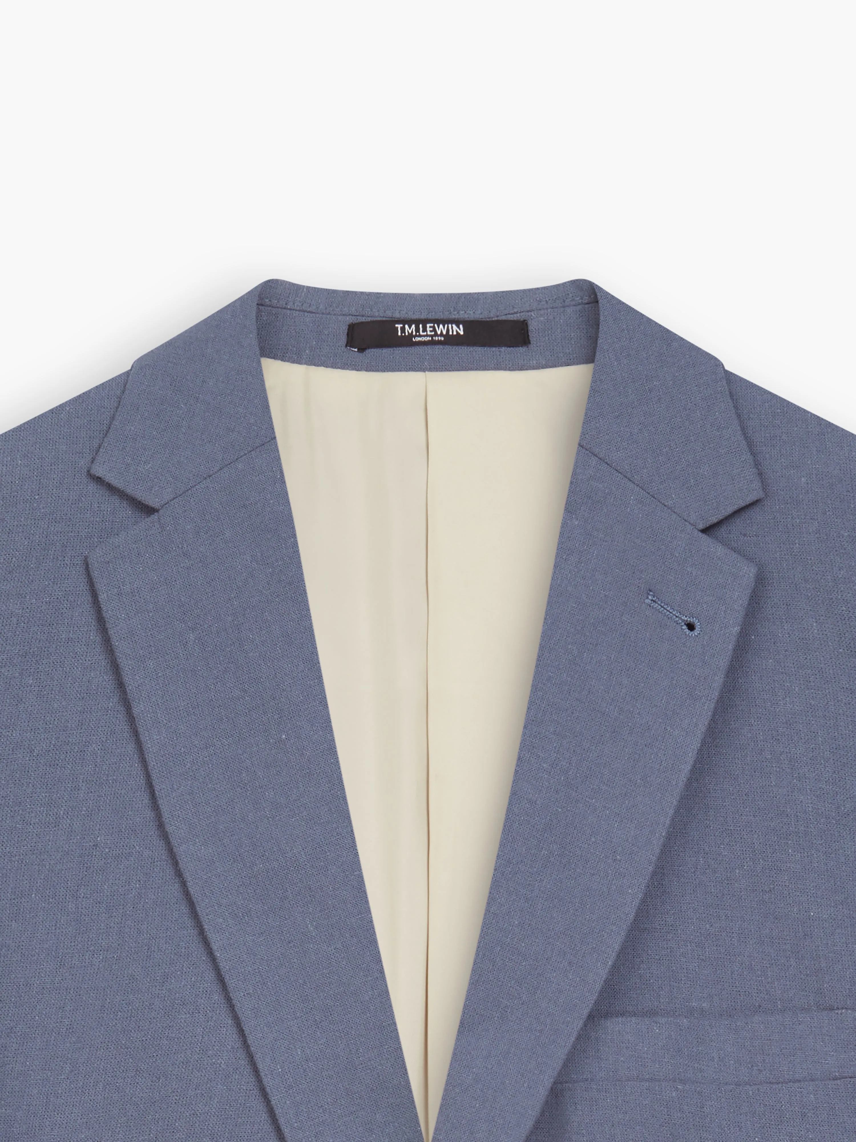 Piccadilly Linen Slim Denim Suit Jacket