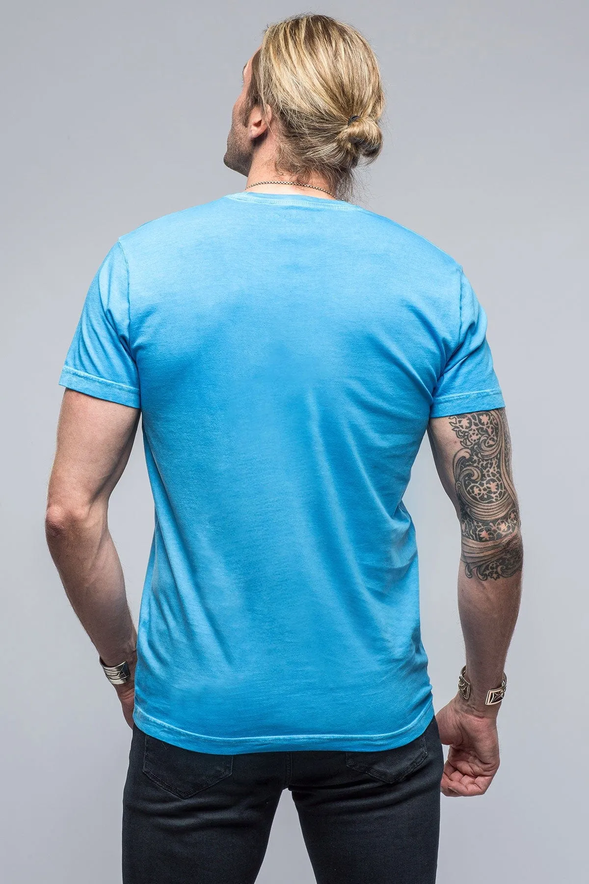 Pismo Cotton Tee In Blue Lagoon