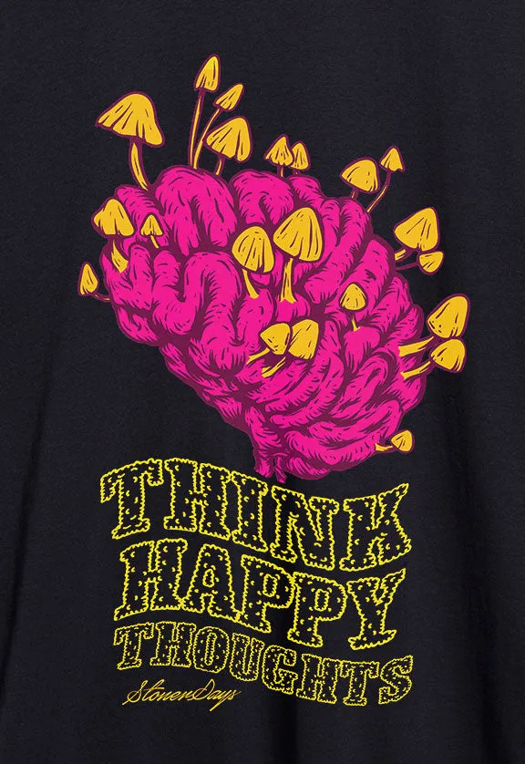 StonerDays Think Happy Thoughts Crop Top Hoodie