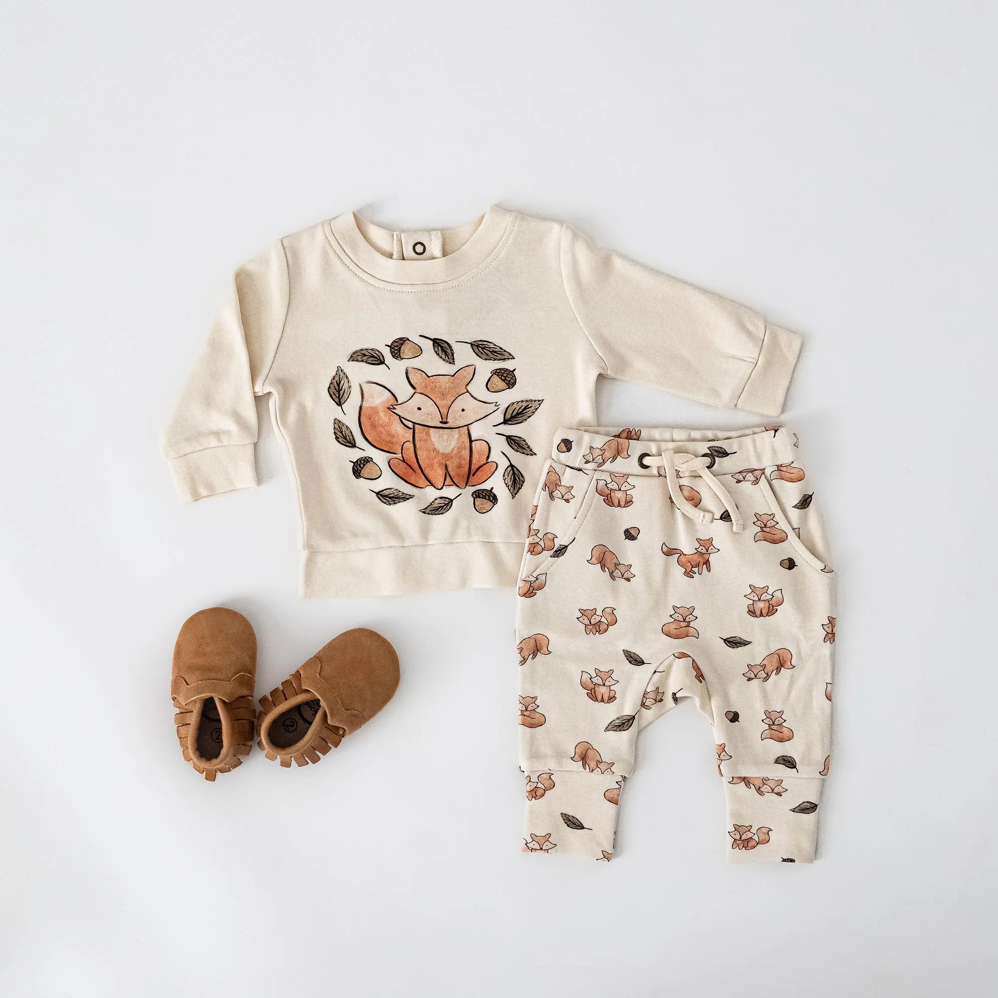 The Woodland Collection Organic Graphic Sweatshirt & Jogger Set