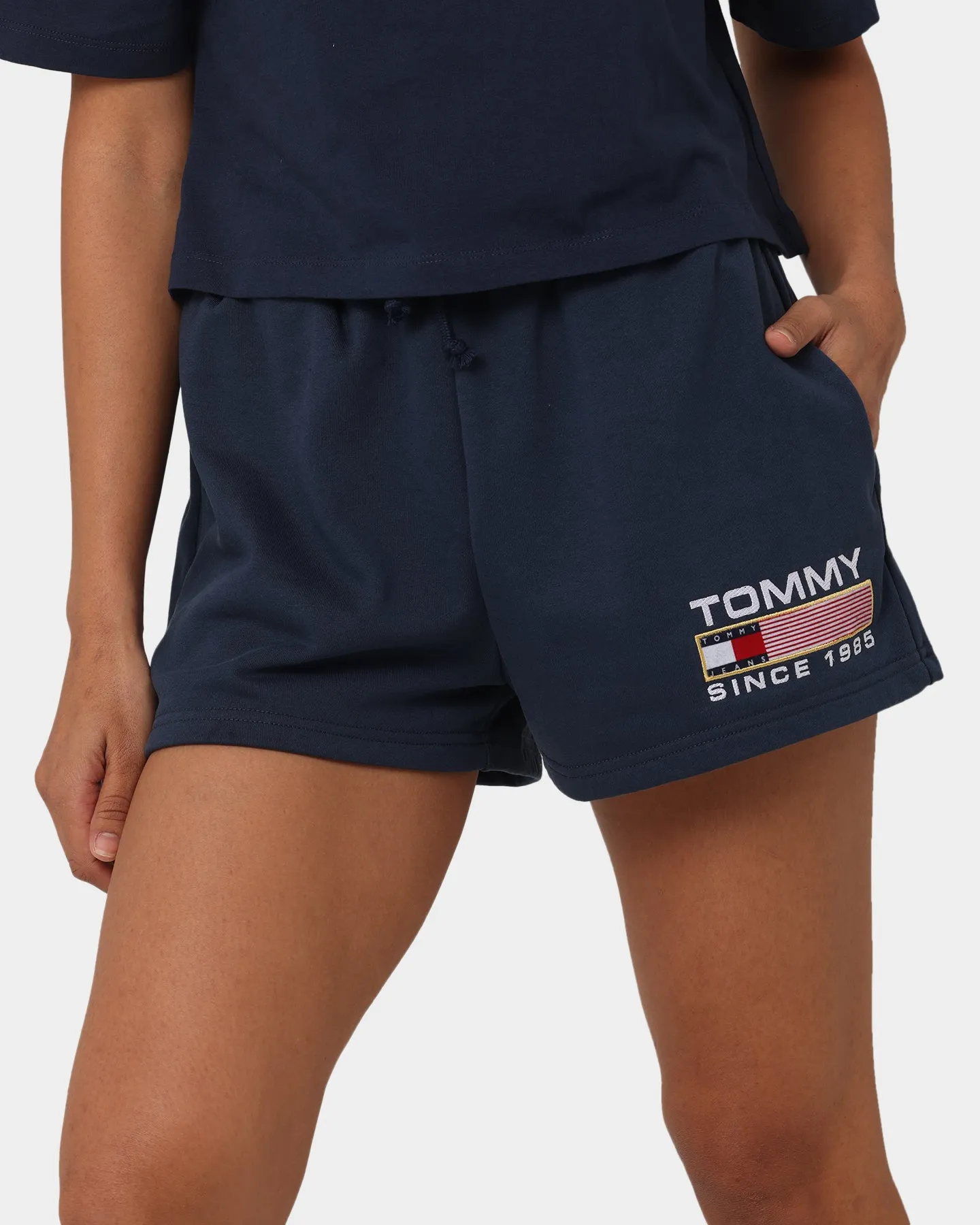 Tommy Jeans Women's TJW Solid Athletic Terry Shorts Twilight Navy