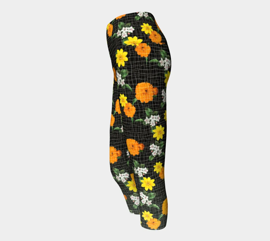 Warm Floral Yoga Capri