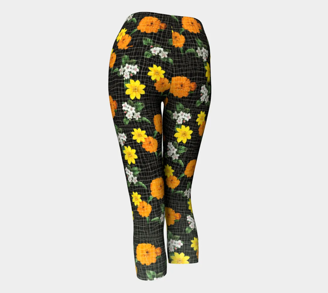 Warm Floral Yoga Capri