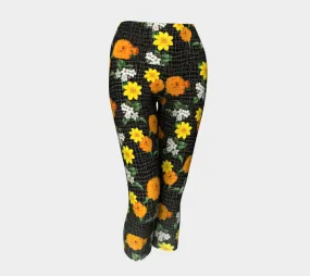 Warm Floral Yoga Capri