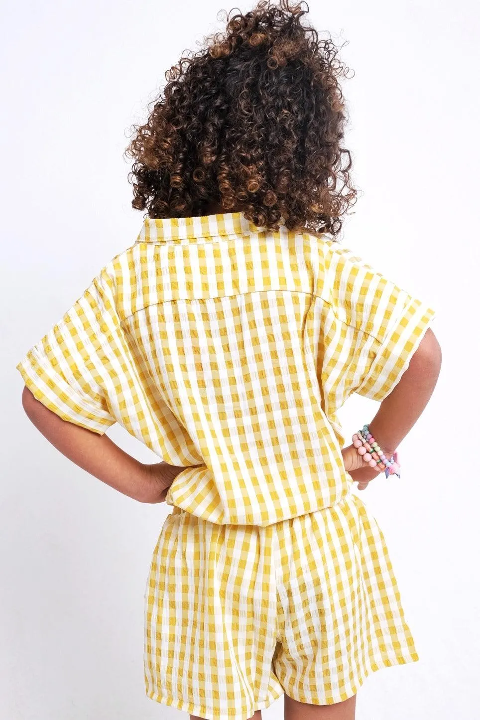 Yellow Checkered Comfy Shorts